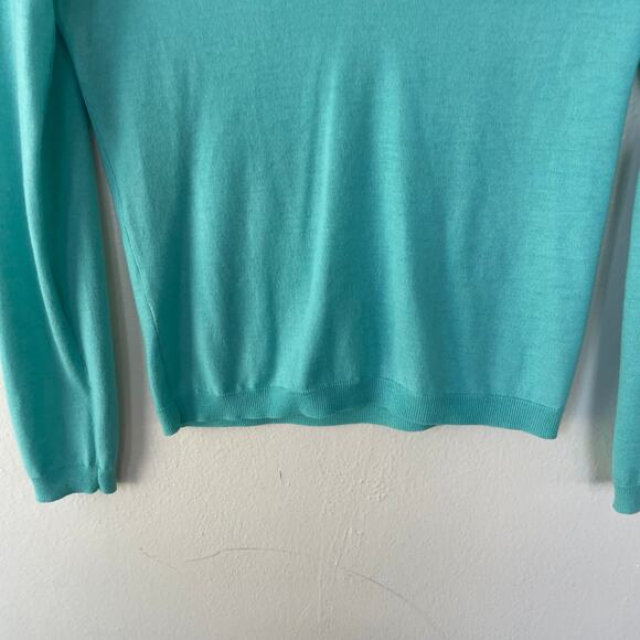 Theory Cashmere green Lite V Sweater size M - Picture 4 of 7